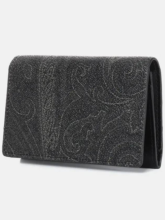 Paisley Card Wallet Black - ETRO - BALAAN 1