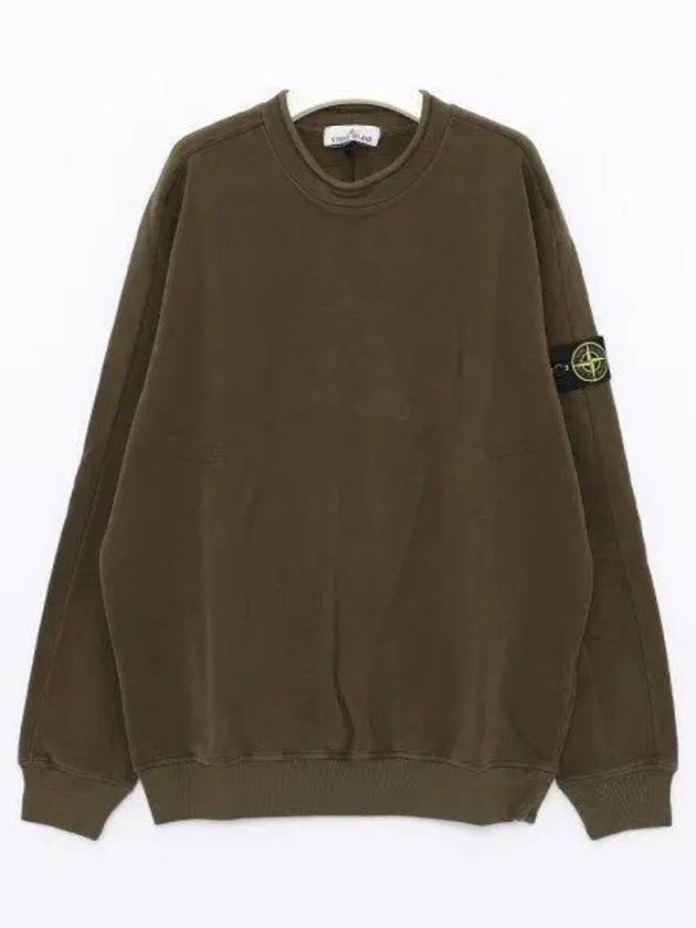 Stretch Cotton Fleece Mock Turtleneck Sweatshirt Olive Green - STONE ISLAND - BALAAN 2