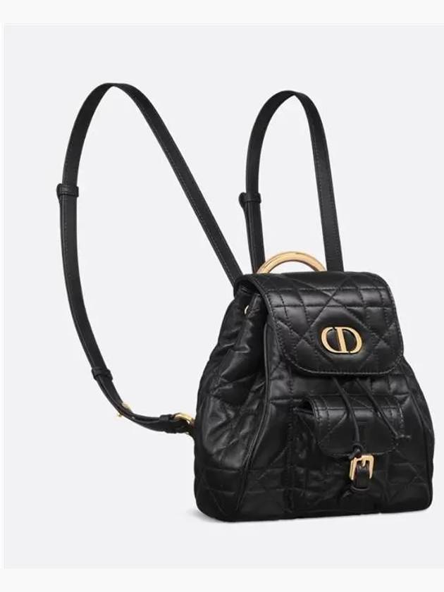 Caro Small Lambskin Backpack Black - DIOR - BALAAN 4