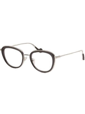 Eyewear Oval Glasses Gray Gold - MONCLER - BALAAN 1