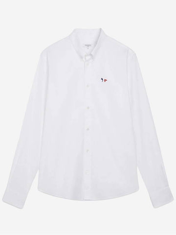 Classic Logo Long Sleeve Shirt White - MAISON KITSUNE - BALAAN 1