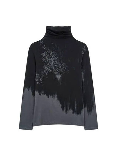 Yohji Yamamoto Y s printed turtleneck t shirt black - YOHJI YAMAMOTO - BALAAN 1