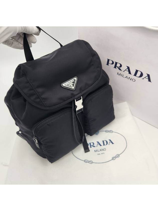 Nylon Triangle Logo Pocono Backpack Black - PRADA - BALAAN 2