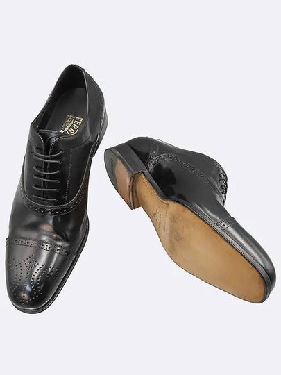 Ferragamo Black Leather Men s Wingtip Shoes - SALVATORE FERRAGAMO - BALAAN 2