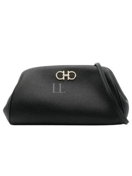 Gancini Leather Mini Bag Black - SALVATORE FERRAGAMO - BALAAN 2