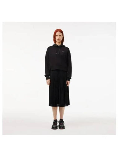 Women s pique like long pleated skirt black - LACOSTE - BALAAN 1