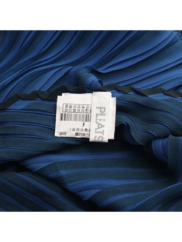 Pleated Please Royal Blue Scarf - ISSEY MIYAKE - BALAAN 4