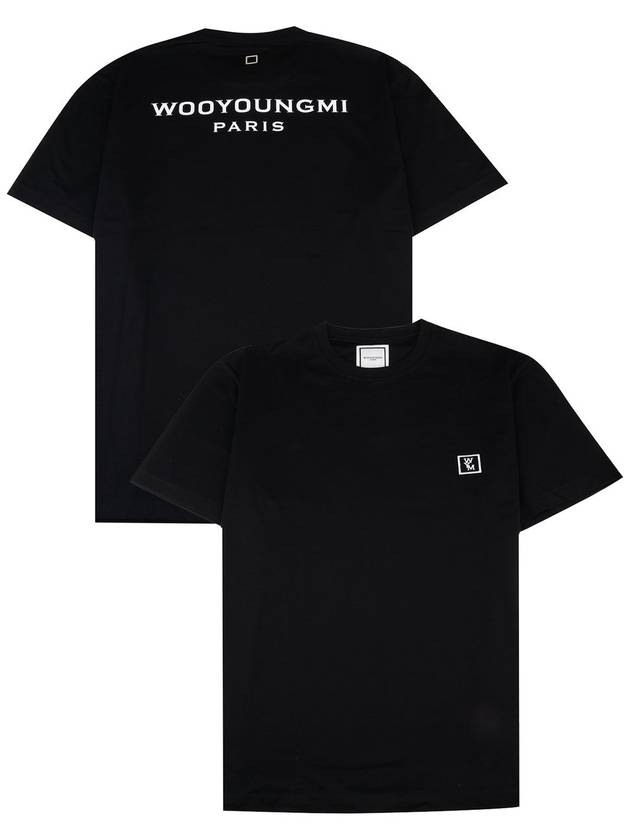 Cotton Back Logo Short Sleeve T-Shirt Black - WOOYOUNGMI - BALAAN 2