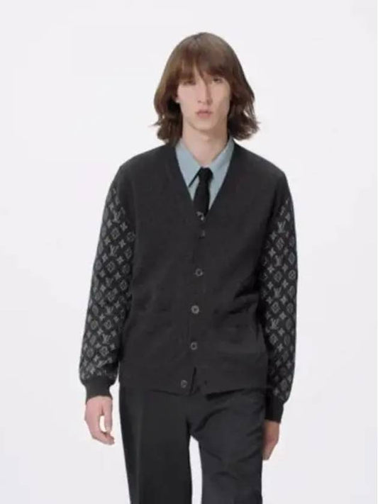 Men's Monogram Mix Cashmere Cardigan Grey - LOUIS VUITTON - BALAAN 2