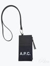 Axel Strap Leather Card Wallet Dark Navy - A.P.C. - BALAAN 2