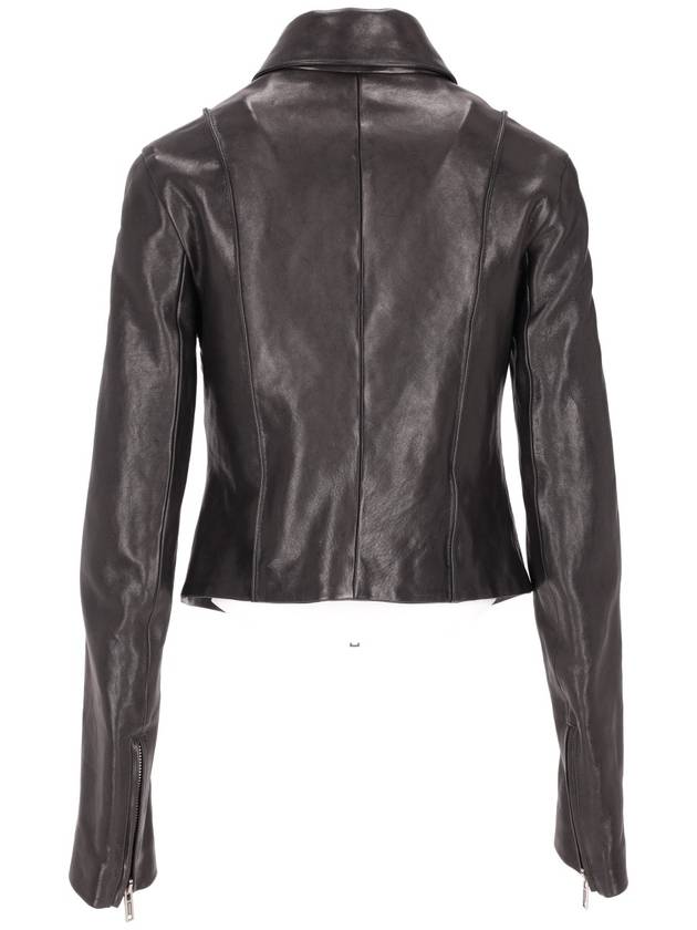 ESTER LEATHER BIKER JACKET VINTAGE LUX GRAINED LEA - ANN DEMEULEMEESTER - BALAAN 4