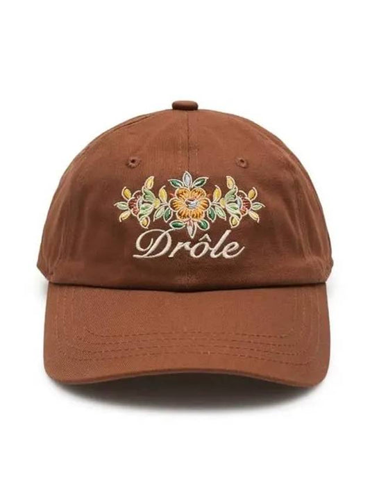 Drold Monsieur Floral Logo Ball Cap CP112 CO027 BN - DROLE DE MONSIEUR - BALAAN 1