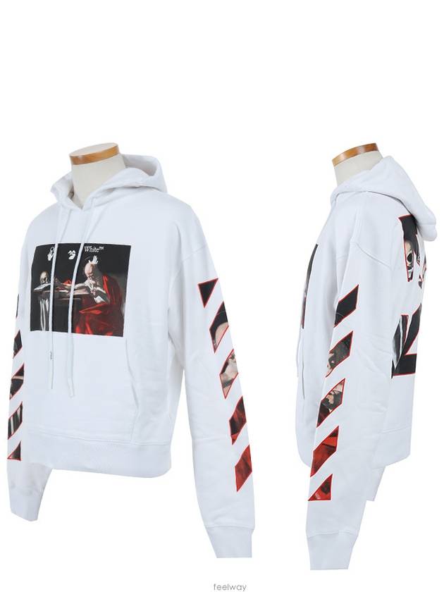 Men's Caravaggio Arrow Brushed Hoodie White - OFF WHITE - BALAAN 4