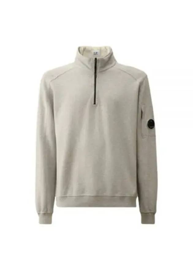 Light Fleece Half Zip-Up Sweatshirt Grey - CP COMPANY - BALAAN 2