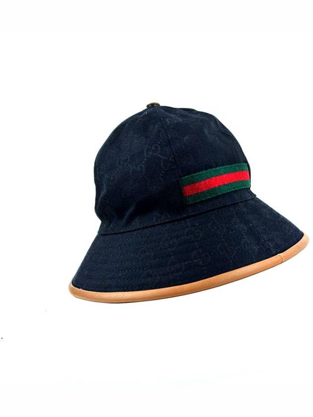 GG Supreme Pattern AllOver Web Stripe Bucket Hat Black - GUCCI - BALAAN 4