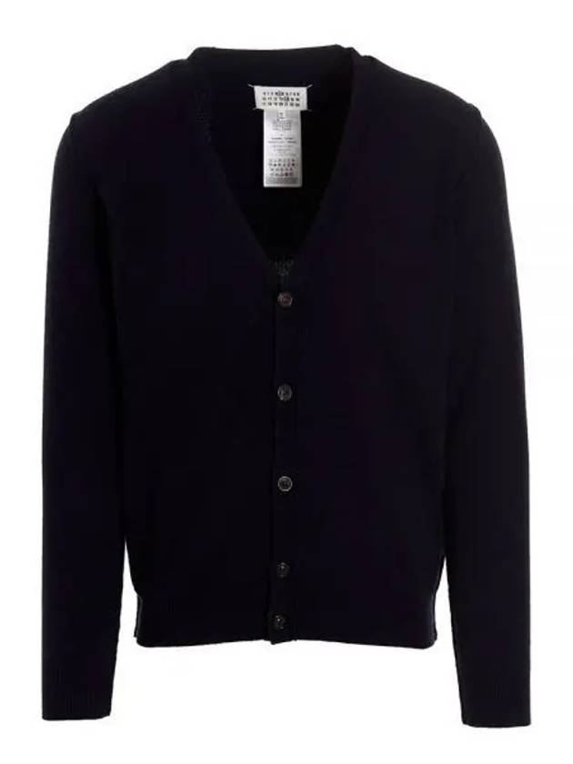 Cashmere Back Stitch Cardigan Navy - MAISON MARGIELA - BALAAN 2