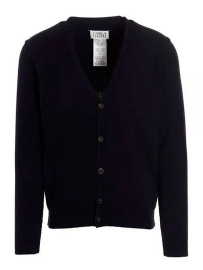 Cashmere Back Stitch Cardigan Navy - MAISON MARGIELA - BALAAN 2