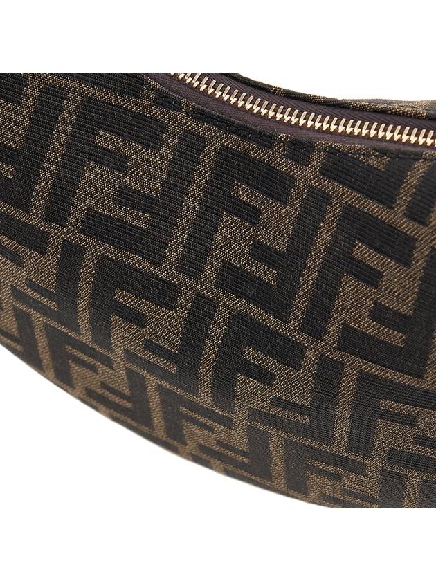 FF Jacquard Fabric Mini Cross Bag Brown - FENDI - BALAAN 7