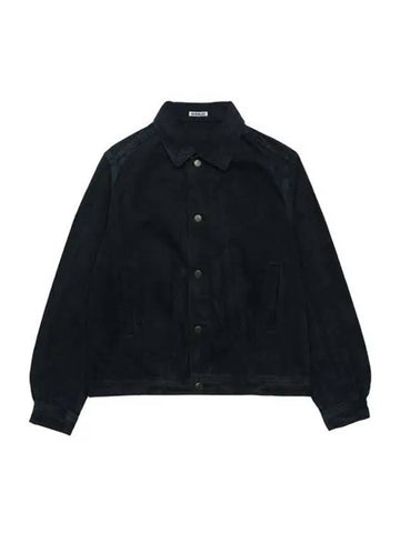 Unisex faded denim jacket black A23SB01DE LBK - AURALEE - BALAAN 1