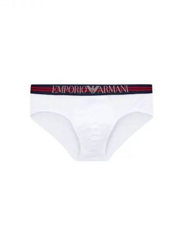 UNDERWEAR Men s Double Line Logo Band Briefs White 270247 - EMPORIO ARMANI - BALAAN 1