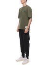 Pointelle Cotton Short Sleeve T-Shirt Dark Green - THOM BROWNE - BALAAN 5