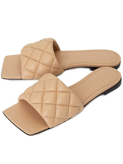 Padded Quilted Slippers Beige - BOTTEGA VENETA - BALAAN 2