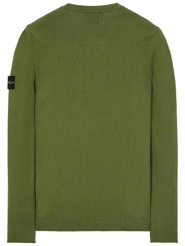 Wappen Patch Low Pocket Knit Top Olive - STONE ISLAND - BALAAN 4