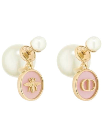 Tribales Pearl Earrings Gold Pink - DIOR - BALAAN 1