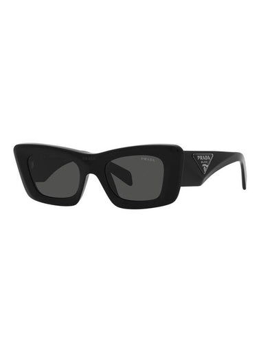 Eyewear Triangle Logo Retro Cat Eye Sunglasses Black - PRADA - BALAAN 1