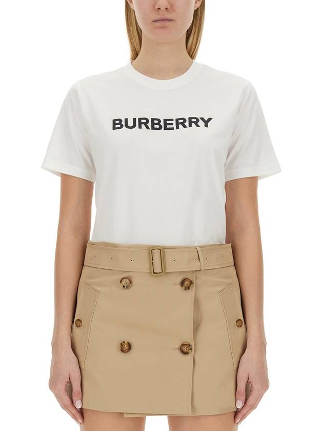 Logo Cotton Short Sleeve T-Shirt White - BURBERRY - BALAAN 2