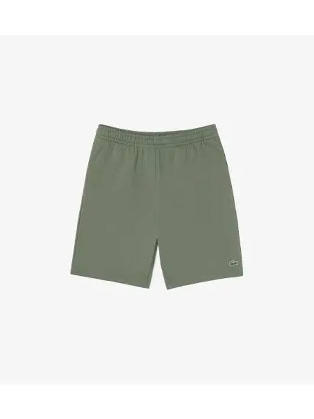 Men s Solid Sweat Shorts Khaki - LACOSTE - BALAAN 1