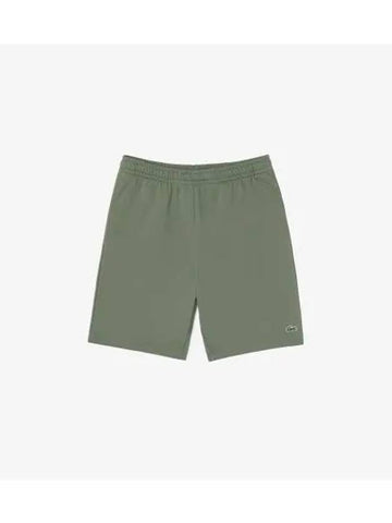 Men s Solid Sweat Shorts Khaki - LACOSTE - BALAAN 1