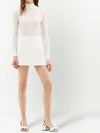 Reedition Logo Patch Short A-line Skirt White - COURREGES - BALAAN 3