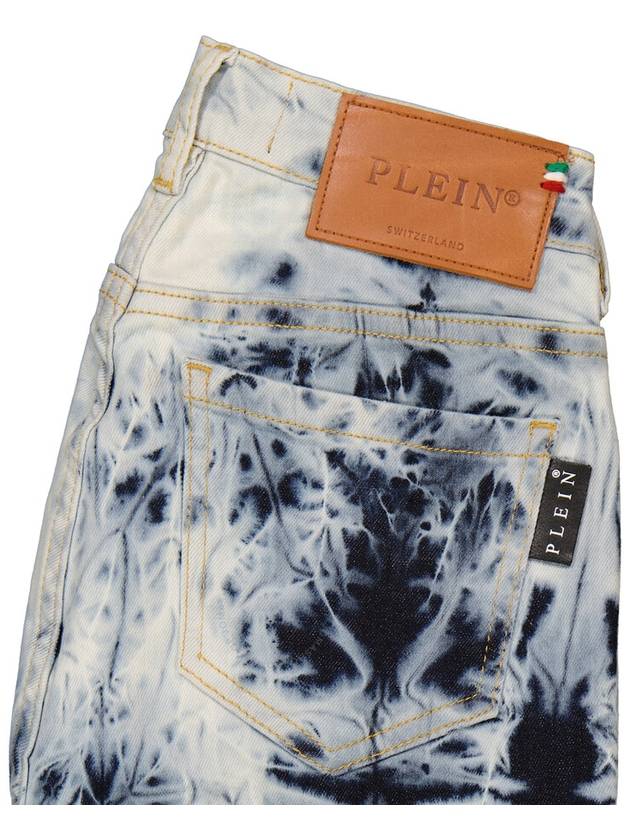 Philipp Plein Bleached Denim High-Waist Jeggings, Waist Size 25" - PHILIPP PLEIN - BALAAN 3