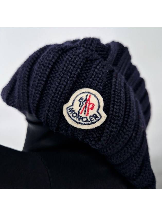 Beretto Pom Beanie Hat Navy - MONCLER - BALAAN 4