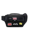 Jungle Logo Patch Leather Belt Bag Black - KENZO - BALAAN 1