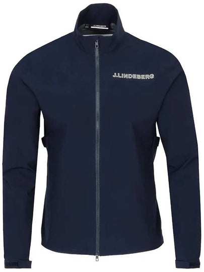 Bridge Back Logo Rain Jacket Navy - J.LINDEBERG - BALAAN 2