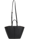 McGraw Carryall Double T Leather Tote Bag Black - TORY BURCH - BALAAN 10