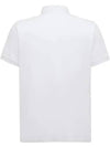 Mark logo embroidered cotton pique polo short sleeve shirt white 8A00004 84556 001 - MONCLER - BALAAN 4