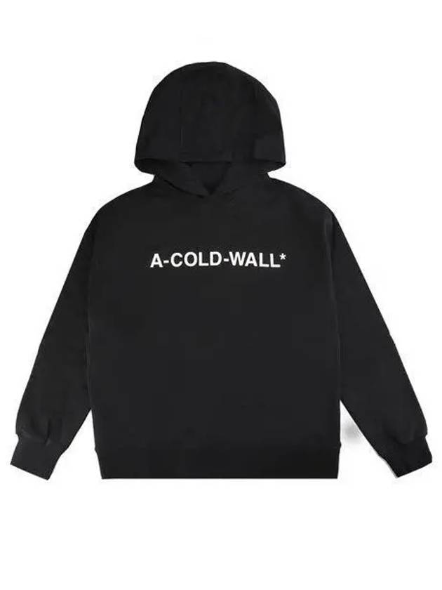 ACWMW083 BLACK Essential Logo Hooded Sweatshirt 1121214 - A-COLD-WALL - BALAAN 1