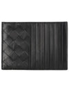 Intrecciato Coin Pocket Leather Card Wallet Black - BOTTEGA VENETA - BALAAN 2