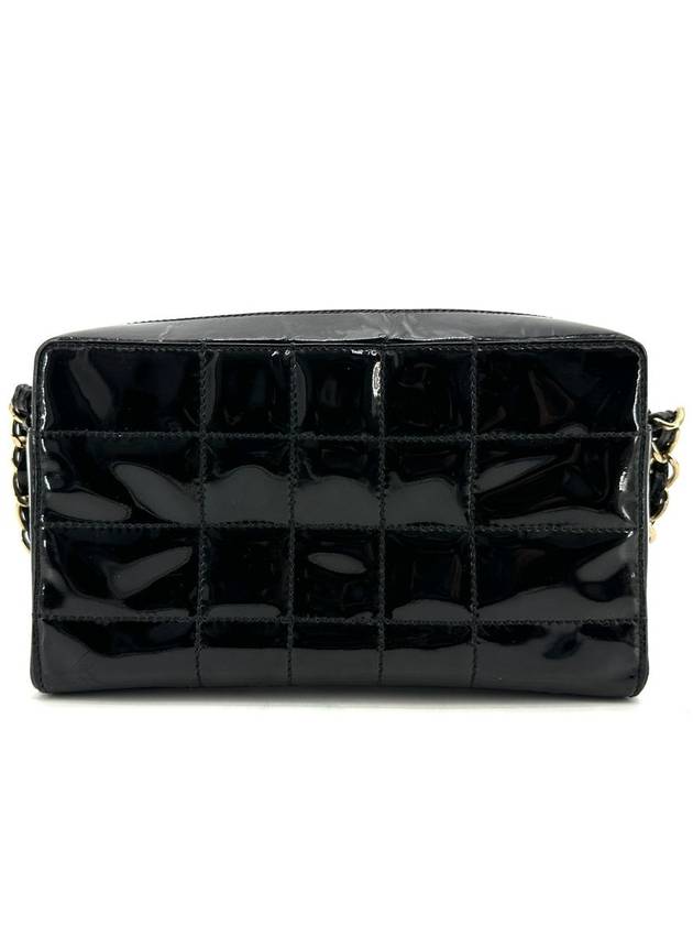 Patent chocolate bar camera bag shoulder - CHANEL - BALAAN 6