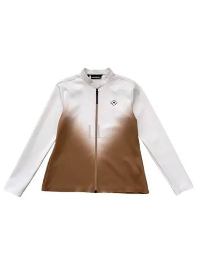 Halo Full Zip Mid Layer Zip Up Jacket White Brown - J.LINDEBERG - BALAAN 2