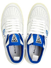 Riweira Embroidered Logo Low-Top Sneakers Blue White - BALLY - BALAAN 3