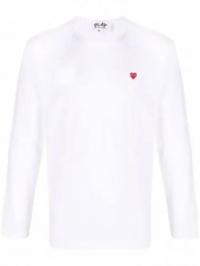 Men's Mini Red Wappen Long Sleeve T-Shirt P1 T308 2 White - COMME DES GARCONS - BALAAN 2