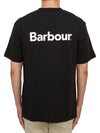 Stowell Cotton Short Sleeve T-Shirt Black - BARBOUR - BALAAN 3