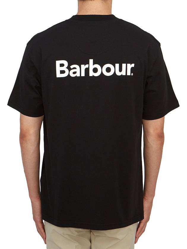 Stowell Cotton Short Sleeve T-Shirt Black - BARBOUR - BALAAN 3