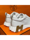 Women's Bouncing Sneakers White Leather H Brown Black Two Tone - HERMES - BALAAN 6