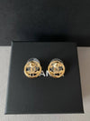 CC Logo Round Stud Earrings Gold - CHANEL - BALAAN 10