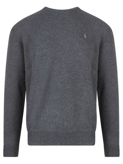 Logo Basic Pullover Knit Top Dark Grey - POLO RALPH LAUREN - BALAAN 2